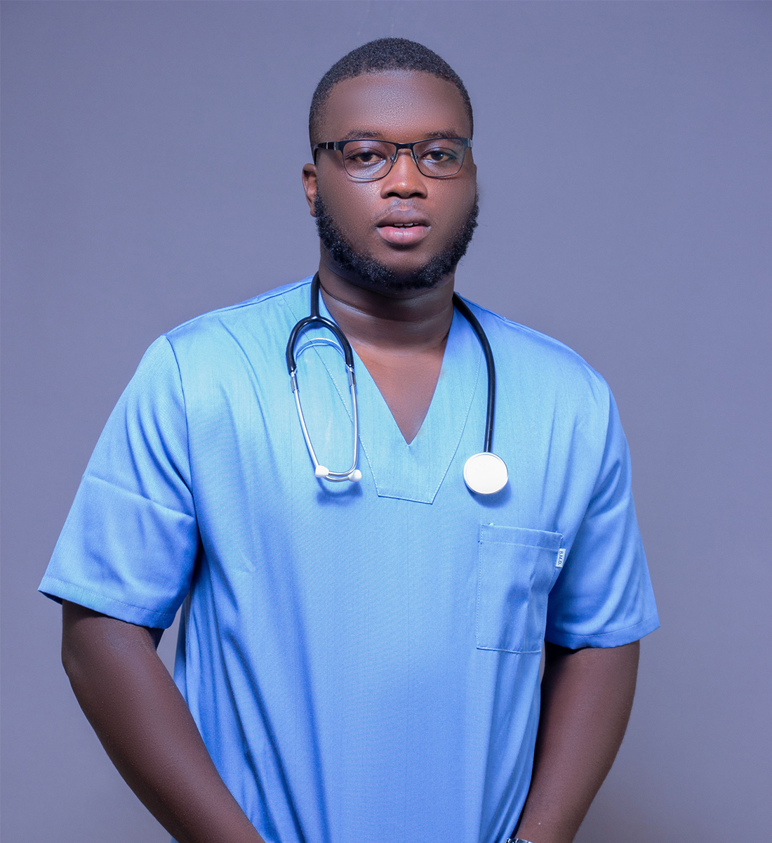 Ensemble-Blouse Bleu claire (Vest+pantalon)