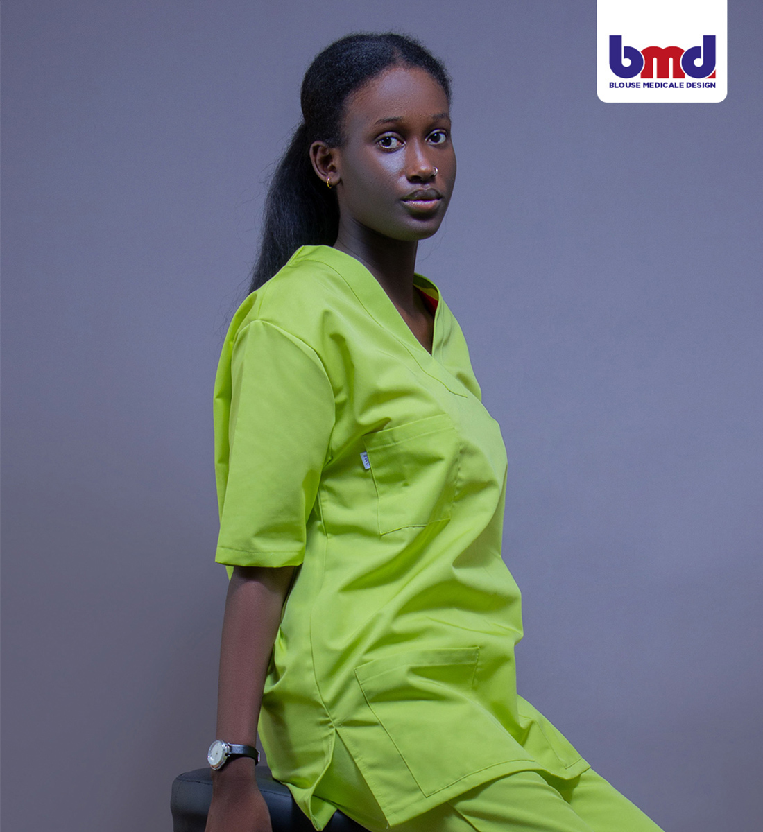 Ensemble-Blouse (Vest+pantalon) - Vert claire